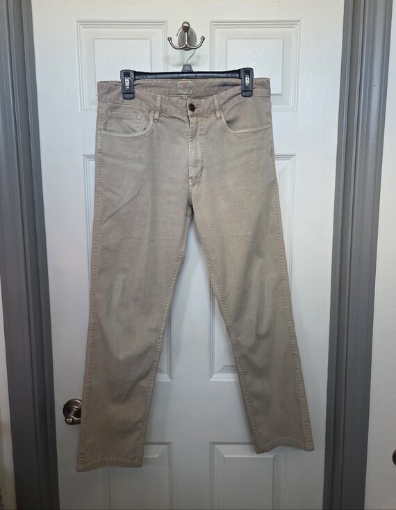 Faherty Pants - Faherty Beige Straight-Leg Jeans Contemporary Summer Casual Outdoors Size 31